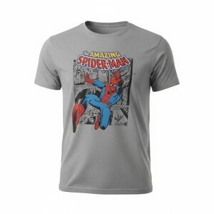 Amazing Spider-Man Marvel Men's Heather Gray Short Sleeve Tee